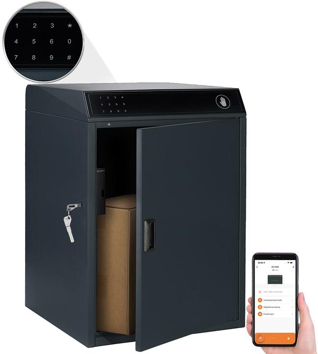 Actual product image AGT Smart steel parcel letterbox with app