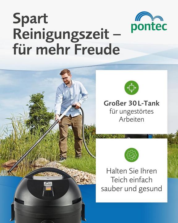 Immagine prodotto Pontec Aspirapolvere per laghetti Pondomatic (Aspirapolvere a umido e a secco)