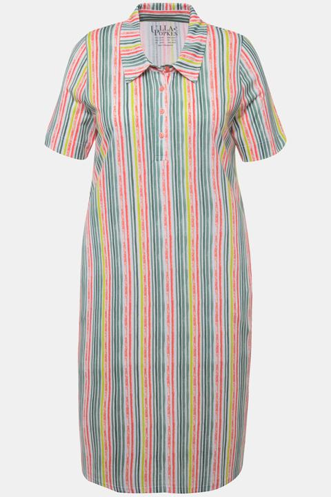 Immagine prodotto Ulla Popken Camicia da notte con righe, collo da camicia e mezze maniche (46, 48)