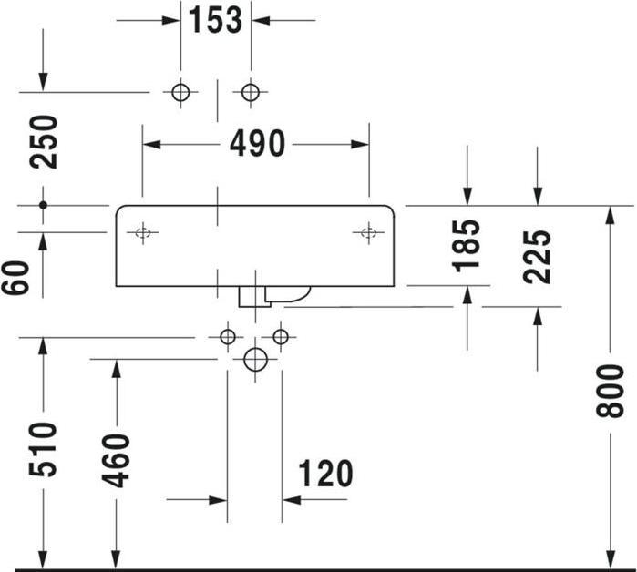 Produktbild Duravit Universalbecken SCOLA m ÜL HLB 615x460mm HL-Vorstich Be li we (Einbauspüle, 46 cm, 61.50 cm)