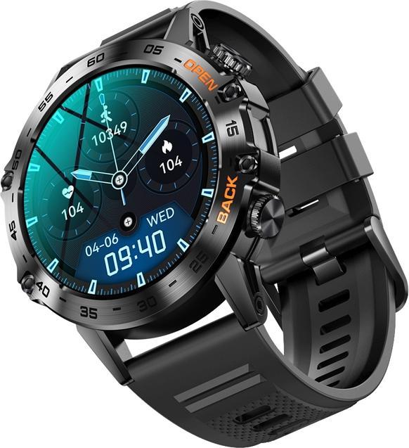 Produktbild Giewont Veltori VT120-1 Smartwatch, schwarzes Silikonarmband
