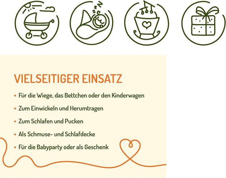 Image du produit Sonnenstrick Couverture à câliner Couverture pour bébé Couverture tricotée Couverture en coton pour enfants (80 x 80 cm)