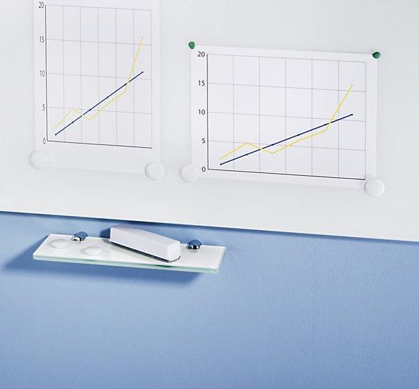 Actual product image kaiserkraft Glass whiteboard (120 x 90 cm)