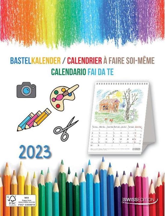 Produktbild Foto-Bastelkalender zum Aufstellen 2023 Weiss (A5)