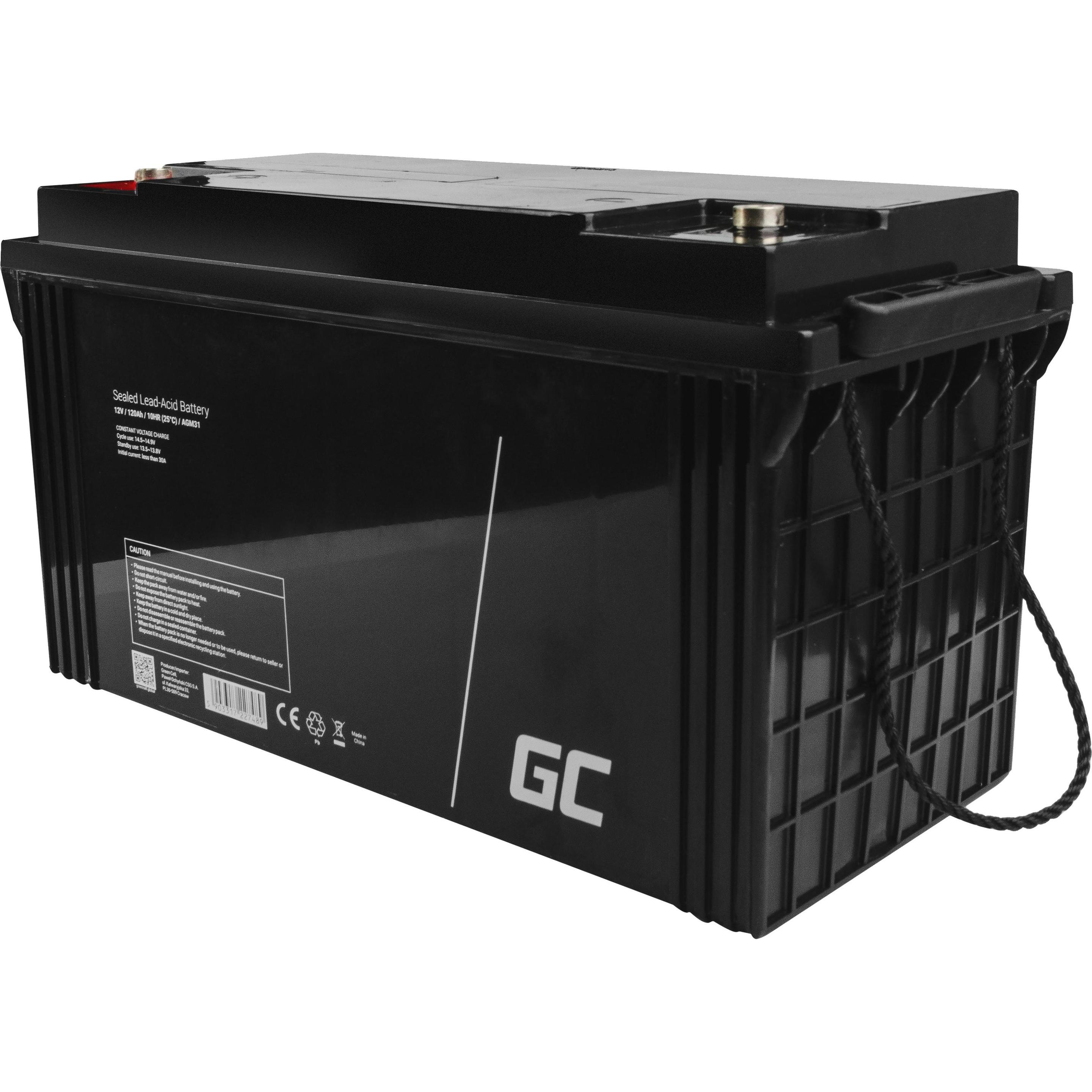 GreenCell, Versorgungsbatterie, Akumulator AGM 12V 120Ah (12 V, 120 Ah)