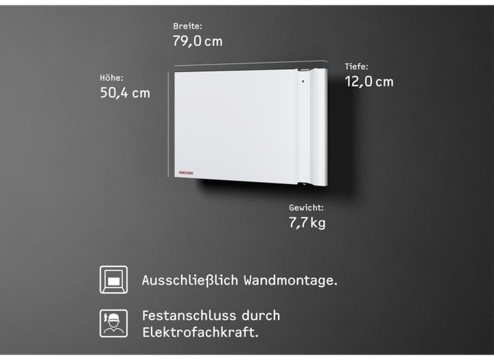 Actual product image Stiebel Eltron CND 100, 1 kW Duo wall convector for approx. 12 m², without plug (1000 W)
