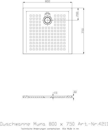 Immagine prodotto Hoesch Piatto doccia MUNA m AR 800x750x30mm bianco