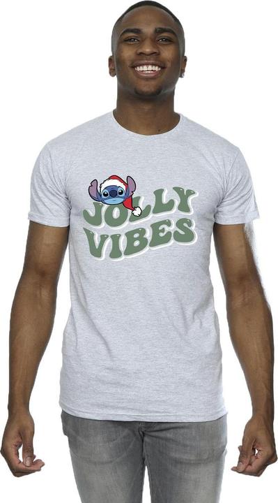 Immagine prodotto Disney Lilo & Stitch Jolly Chilling Vibes Maglietta Uomo (L)