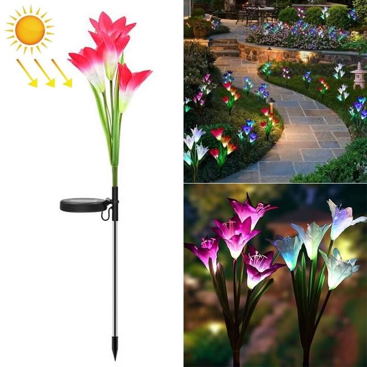 Produktbild Cover-Discount Solar LED Gartenstecker Lilie pink (IP55)