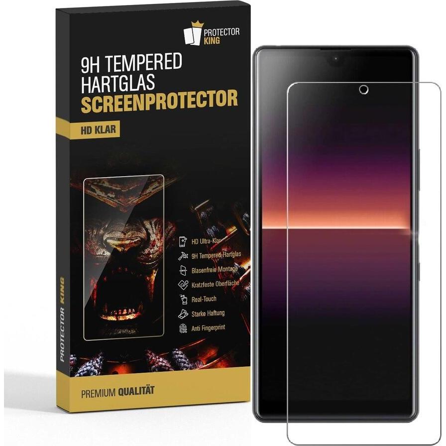 Thumbnail - Protectorking 3x echtes Tempered 9H Panzerhartglas 3D KLAR (3 Stück, Sony Xperia L4), Smartphone Schutzfolie, Transparen...
