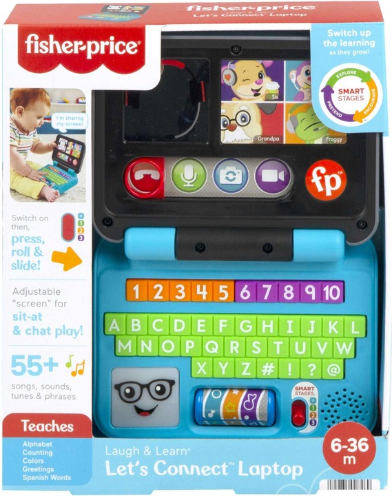 Produktbild Fisher-Price Lernspass Homeoffice Laptop (Französisch, Englisch)