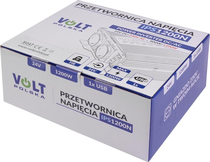 Actual product image No Name INVERTER VOLT POLSKA IPS-1200 24V 230V 800/1200W