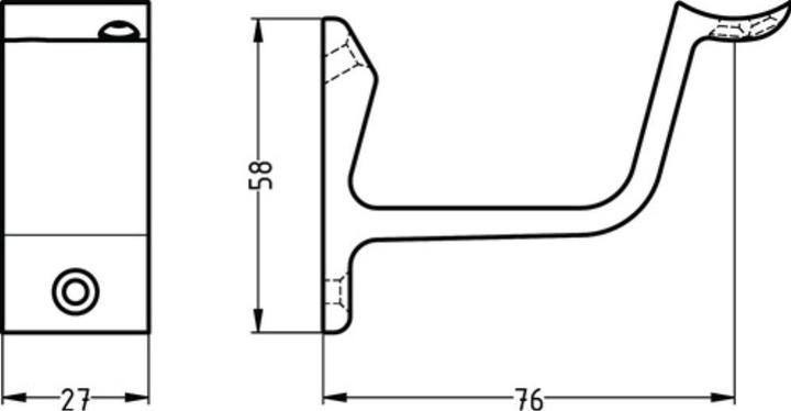 Actual product image Hermeta Hand rail support 3552 (Aluminium)
