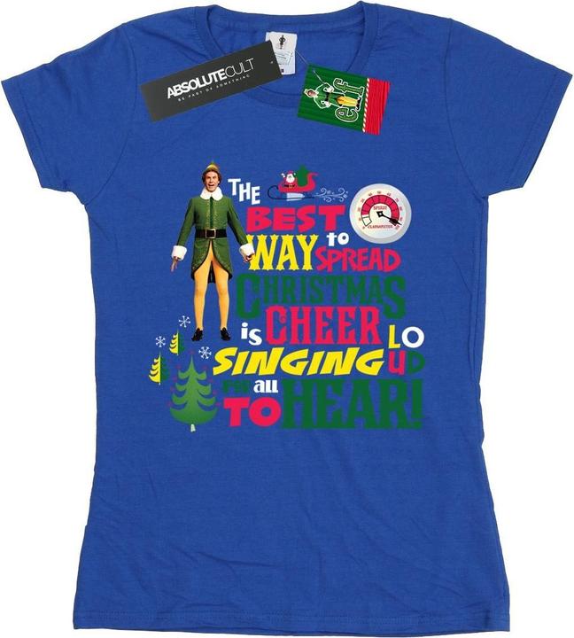 Actual product image Elf Womens/Ladies Christmas Cheer Cotton T-Shirt (M)