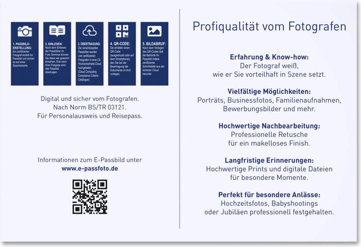 Actual product image Daiber 1x50 Passbildmappen E-Passfoto-PORTRAIT 14028 (9 x 13 cm, 100x)