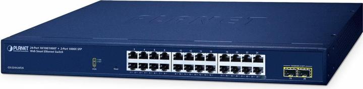 Produktbild Planet Switch Websmart 19" 24 ports Giga + 2 x SFP (24 Ports)