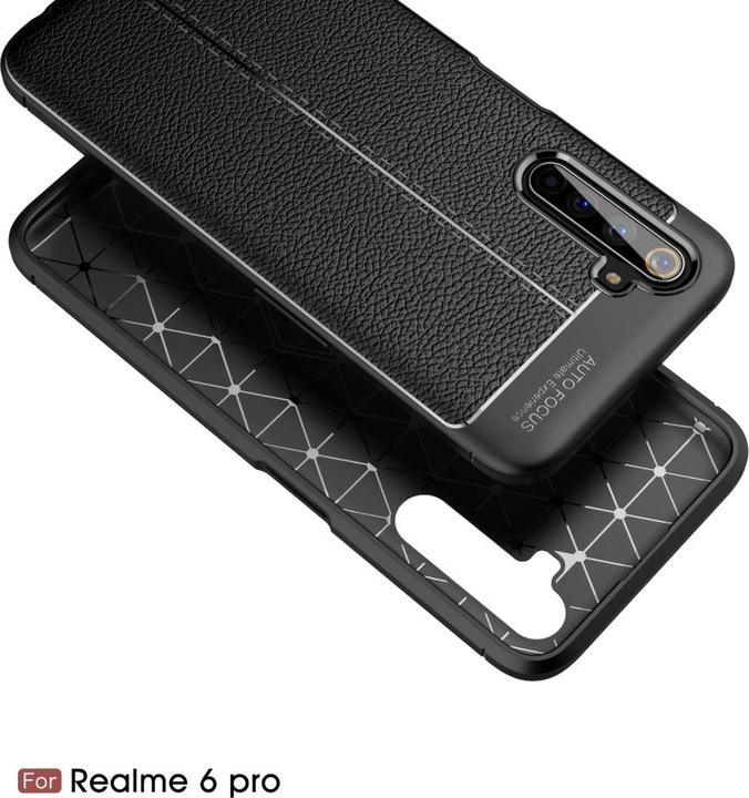 Actual product image Screenguard Realme 6 Pro Sleeve Leather Design TPU Cover (Realme 6 Pro)