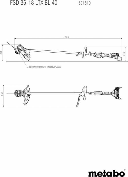 Produktbild Metabo FSD 36-18 LTX BL 40 (Trimmfaden)