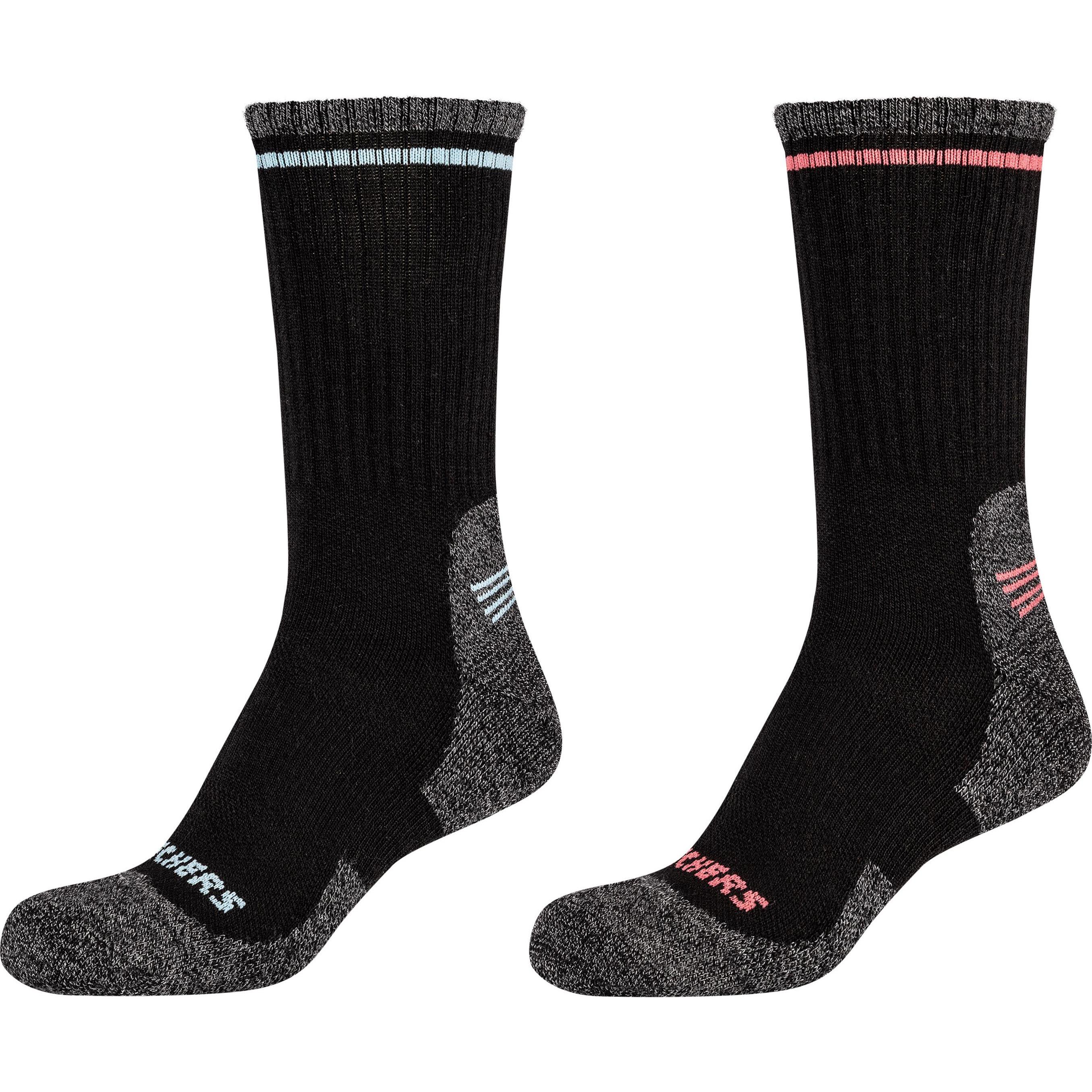 Skechers, Damen, Sportsocken, 2PPK Women Trail Wool Socks SK41105-9999 - (39, 42), Schwarz
