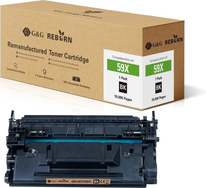 Produktbild G&G Toner ersetzt HP 59X Kompatibel Schwarz 10000 Seiten Reborn remanufactured