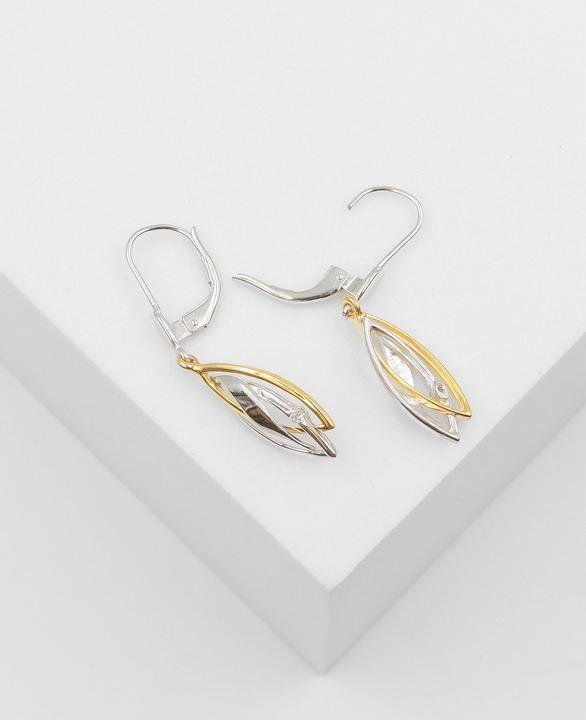 Image du produit Muau Boucles d'oreilles (750, Or blanc, Or jaune 18 carats)