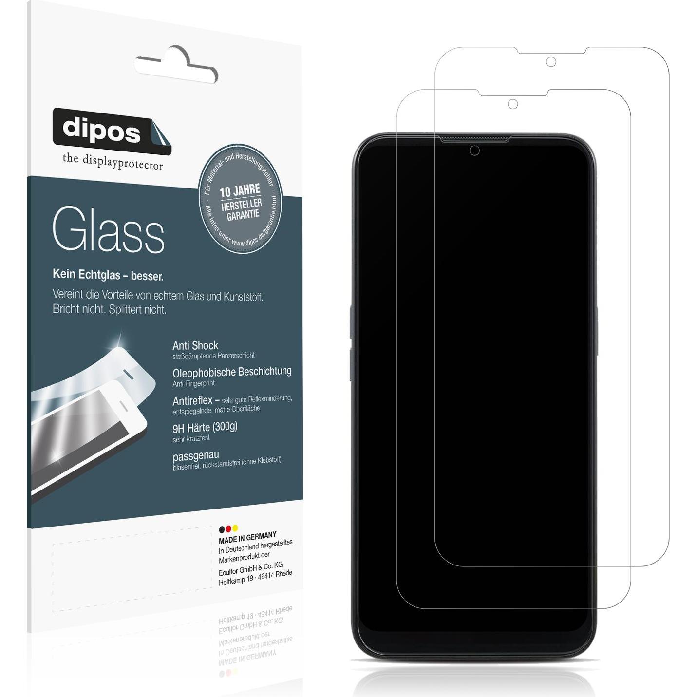 Dipos Anti-Shock Displayschutz Matt 9H (1 Stück, Doro 8100), Smartphone Schutzfolie, Transparent