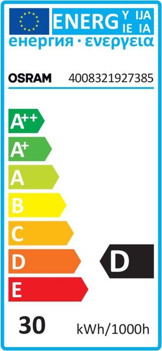 Energie-Label Osram Classic Eco Super. BW (E14, 30 W, 405 lm, 1 x, D)