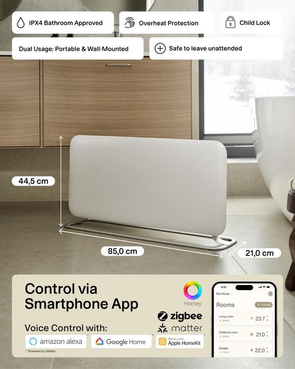 Produktbild Mill Invisible Smart WiFi PanelHeater (1500 W)