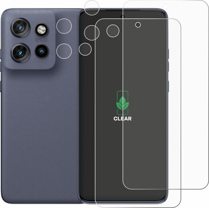 Produktbild ScreenLeaf Schutzfolie für Motorola Edge 60 Neo (Display+Kamera) nachhaltiger Displayschutz Display Schutz (2 Stk., Motorola Edge 60 Neo)