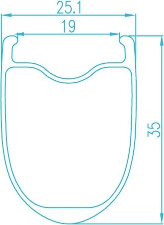 Produktbild Alexrims Alx935d, Carbonowe, 700C, Stożek 35 mm, tubeless bereit, Scheibe Mangelauto, starre Achse F (Laufradsatz, 28")