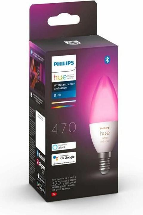 Actual product image Philips Hue White & Color BT (E14, 5.30 W, 470 lm, 1 x, G)