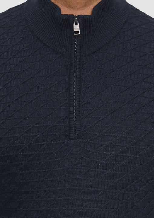 Produktbild S.Oliver Strickpullover Strukturierter Pullover mit Half-Zip (5XL)