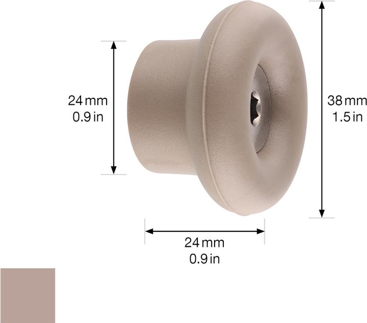 Actual product image Wagner System design yourself coat hook DOT GH 0221 with 1 hook taupe, 1 pc.