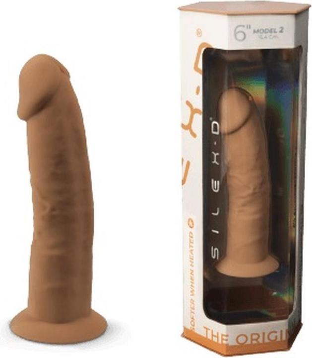 Actual product image Silexd - Model 2 Realistic Penis Premium Silexpan Silicone Caramel 15 cm