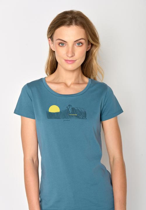 Produktbild Greenbomb Women's Animal Sloth Waves Loves T-Shirt (M)