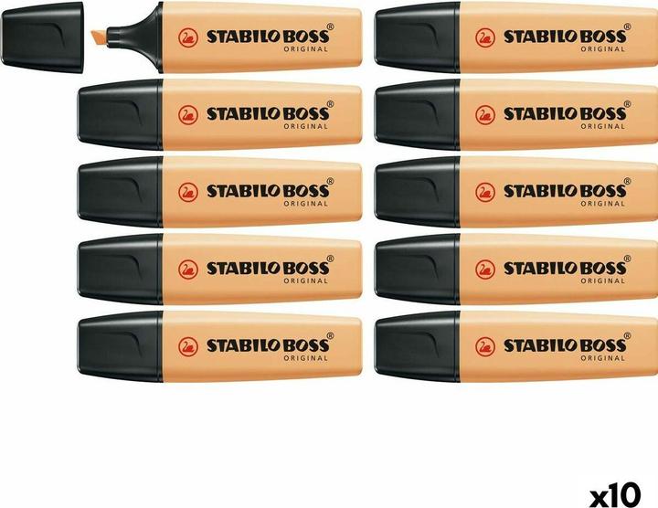 Image du produit STABILO Surligneurs - BOSS ORIGINAL Pastel - Pack de 10 - orange doux (Orange, 5 mm, 10 x)