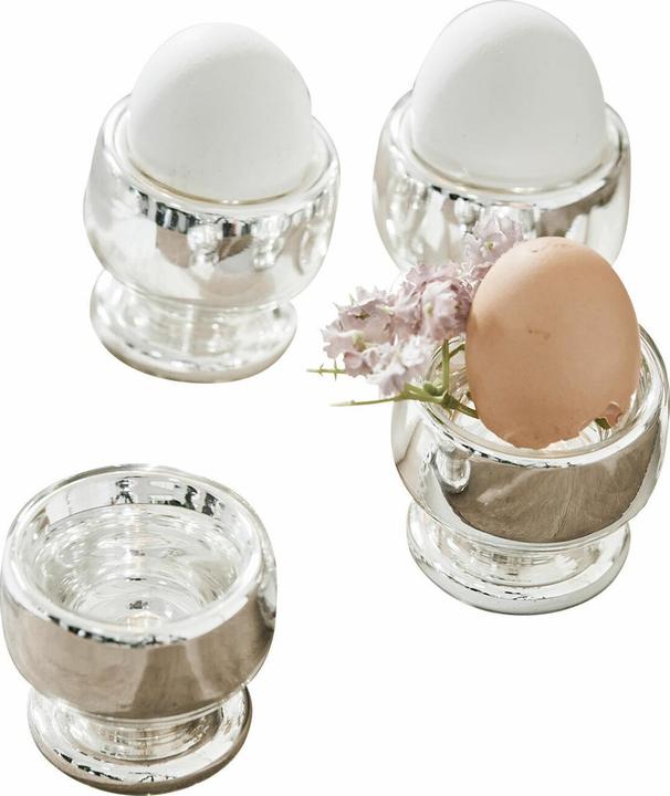 Produktbild Loberon Eierbecher 4er Set Lilligret silber (4x)