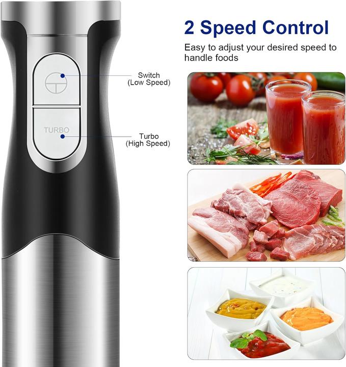 Produktbild Nwouiiay 6-in-1 Stabmixer mit Spritzschutz