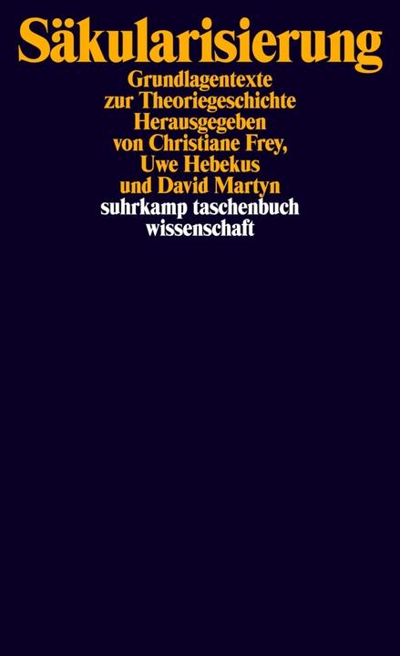 Produktbild Säkularisierung (Deutsch, Christiane Frey, David Martyn, Uwe Hebekus, 2020)
