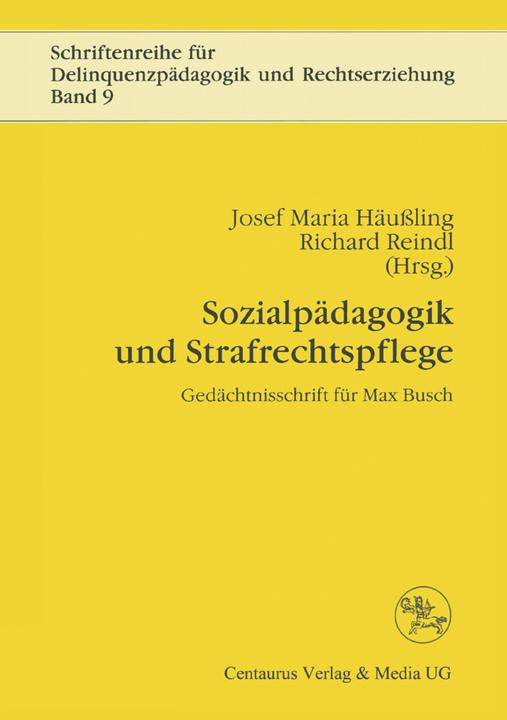 Produktbild Sozialpädagogik und Strafrechtspflege (Deutsch, 1995)
