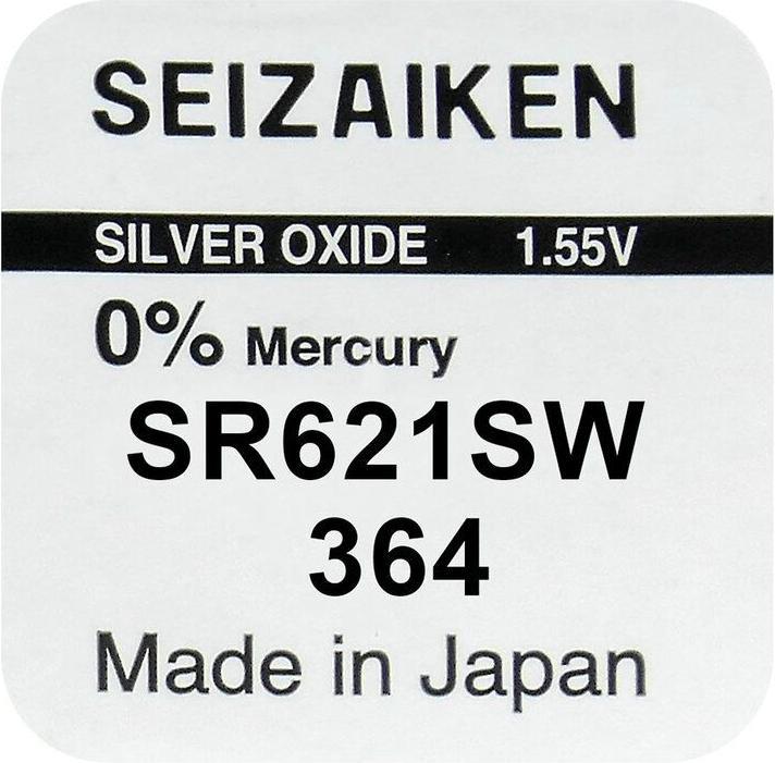 Valori nutrizionali e ingredienti Seiko 364 / SR621SW - 10 pile a bottone (10 pz., SR60, 23 mAh)