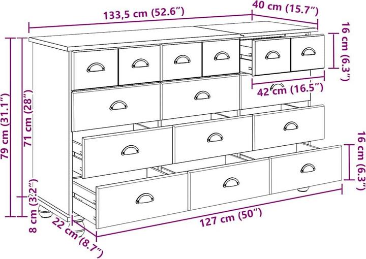 Image du produit vidaXL Commode