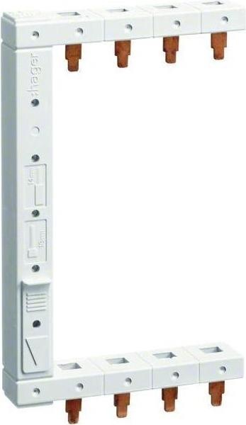 Actual product image Hager Busbar 3+N-pole KCF663L 2-row 125mm left vertical