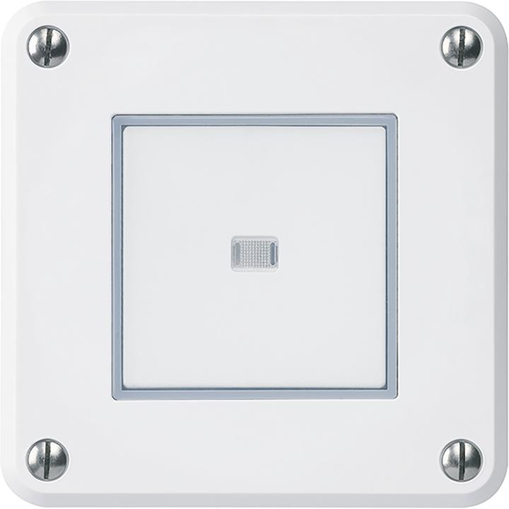 Hager robusto NUP Drucktaster beleuchtet inkl. LED Leuchtpatrone gelb