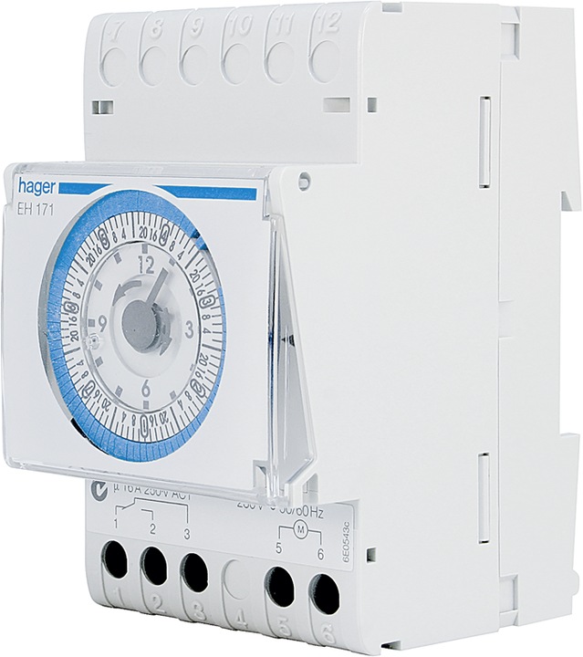 Produktbild Hager Quartz-Schaltuhr W Wochenprogramm DIN
