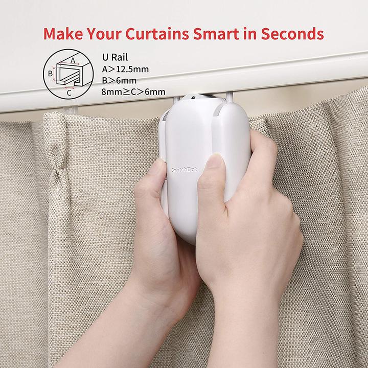 Productafbeelding SwitchBot Smart Curtain Motor U Rail 2 zwart