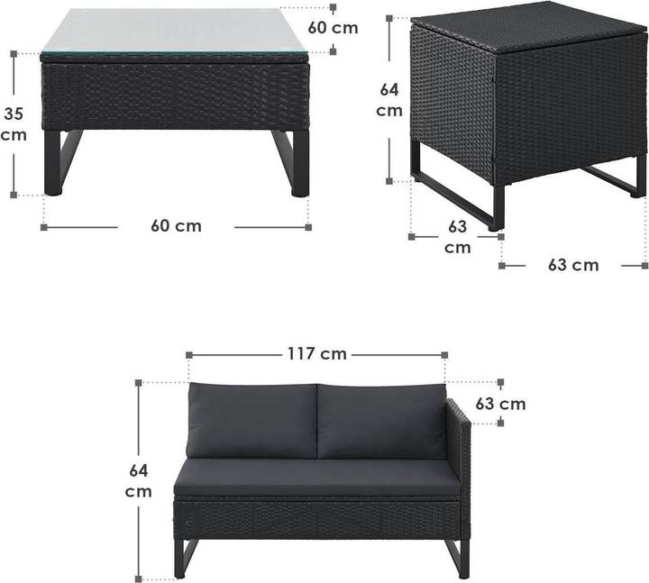 Immagine prodotto Juskys Salotto in polyrattan