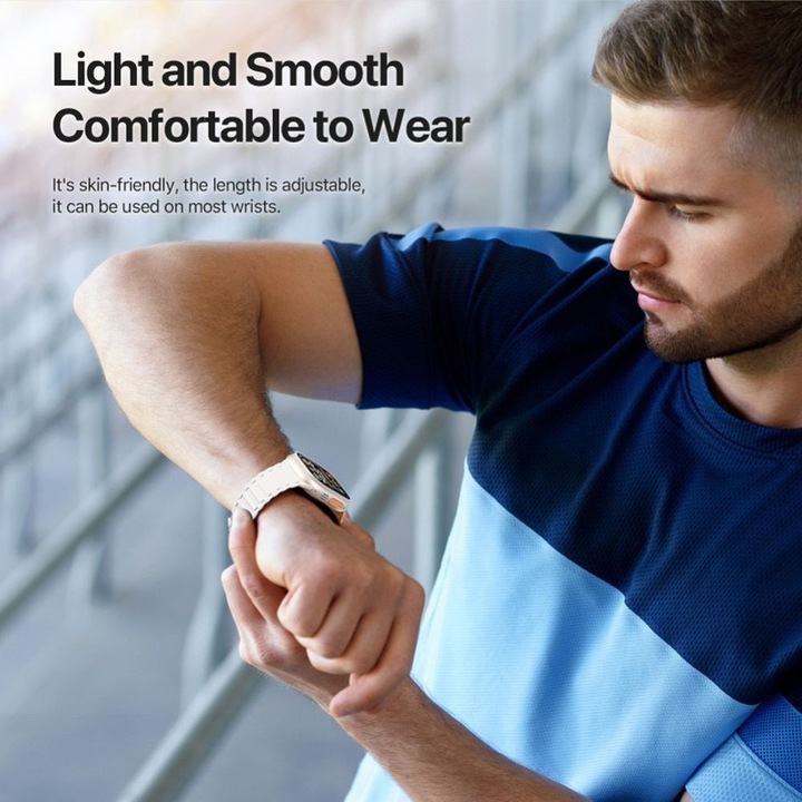Actual product image Dux Ducis KJ bracelet (42 mm, 45 mm, 44 mm, 49 mm, Silicone, Apple Watch Ultra 2, Apple Watch Series 8, Apple Watch Ultra, Apple Watch Series 5, Apple Watch Series 7, Apple Watch Series 6, Apple Watch Series 3, Apple Watch Series 4, Apple Watch SE, Apple Watch Series 9)