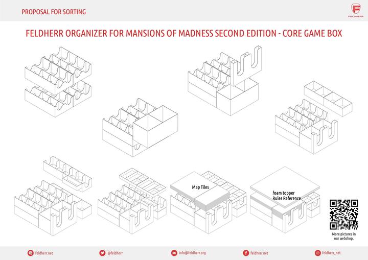 Actual product image Feldherr ORG101 - Organiser for Mansions of Madness Second Edition - Basic Game Box (Plastic)