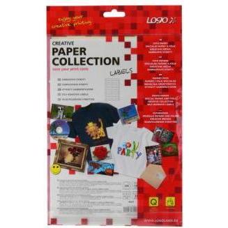 Logo, Etichette, Etykiety tabelaryczne A4, dwurzędowe, białe, 24 etykiety, 10 szt. (32107)